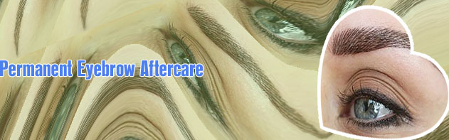 Eyebrow post treatment permanent makeup