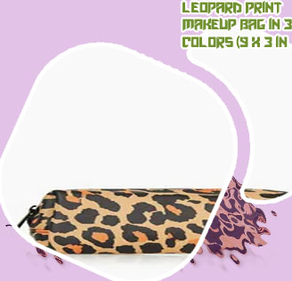 Leopard print make up bag